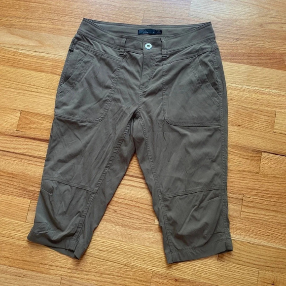 Prana Cargo Capris Olive Size 4 Y2K‎ 90s - Picture 1 of 7